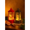 LED Işıklı Noel Feneri 2’li Set – Noel Baba & Kardan Adam Temalı Dekoratif Yılbaşı Lambası 14 Cm