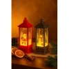 LED Işıklı Noel Feneri 2’li Set – Noel Baba & Kardan Adam Temalı Dekoratif Yılbaşı Lambası 14 Cm