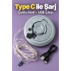 Led Şeritli Kamp Işığı Type C Şarj Girişli