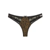 Leopar Desenli Dantelli Fantezi G String Külot