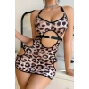Leopar Elbise Kadın Seksi Fantazi Kostüm 3822