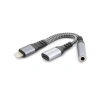 Lıghtnıng To Type-C + 3.5 Mm F Kablo Siyah GJ-012