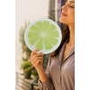 Limon Desenli Kore Yelpaze
