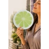 Limon Desenli Kore Yelpaze
