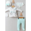 Little Mause Desenli % 100 Pamuk 5li Kız Bebek Hastane Çıkış Seti