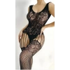 Luna Lora Black String Veil Özel Tasarım Siyah İp Detaylı Fantezi Body Vücut Çorabı