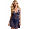 Luna Lora Lacivert Tül Mini Kadın Fantezi Gecelik
