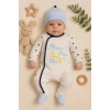 Marin Desenli Şapkalı Erkek Bebek Tulumu