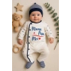 Marin Desenli Şapkalı Erkek Bebek Tulumu