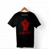 MARSiLYAN- 1 Mayıs Emekçilerimiz İçin Özel Tasarım HAKLIYIZ Baskılı T-shirt - Siyah
