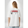 MARSiLYAN- 30 Ağustos Zafer Bayramı Atatürk Temalı Oversize Bisiklet Yaka T-shirt - Beyaz