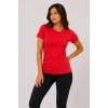 MARSiLYAN- 3’lü Kısa Kollu Bisiklet Yaka Basic Slim Fit T-Shirt - Kırmızı - Mavi - Turuncu