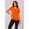 MARSiLYAN- 3’lü Kısa Kollu Bisiklet Yaka Basic Slim Fit T-Shirt - Turuncu - Bej - Hardal