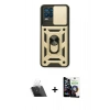 MARSİLYAN™- 8 Kılıf Ahenk Klasik - Şeffaf Temperli Cam Ekran Koruyucu + Kamera Lens Koruma Cam - SF