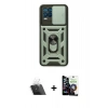 MARSİLYAN™- 8 Kılıf Ahenk Klasik - Şeffaf Temperli Cam Ekran Koruyucu + Kamera Lens Koruma Cam - SF