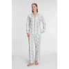 MARSiLYAN- Anıl 11262 Kadın Pamuklu Uzun Kol Gömlekli Pijama Takımı