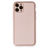 MARSİLYAN™- Apple İphone 11 Pro Kılıf Coco Deri Silikon Kapak - Pudra