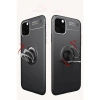MARSİLYAN™- Apple İphone 11 Pro Kılıf Range Yüzüklü Silikon - Siyah-mavi