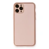 MARSİLYAN™- Apple İphone 11 Pro Max Kılıf Coco Deri Silikon Kapak - Pembe