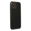 MARSİLYAN™- Apple İphone 11 Pro Max Kılıf Coco Deri Silikon Kapak - Siyah