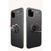 MARSİLYAN™- Apple İphone 11 Pro Max Kılıf Range Yüzüklü Silikon - Siyah