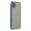 MARSİLYAN™- Apple İphone 11 Pro Max Kılıf Razer Lensli Silikon - Açık Mavi