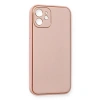 MARSİLYAN™- Apple İphone 12 Kılıf Coco Deri Silikon Kapak - Pembe