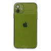 MARSİLYAN™- Apple İphone 12 Kılıf Fly Lens Silikon - Yeşil