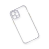 MARSİLYAN™- Apple İphone 12 Kılıf Miami Şeffaf Silikon - Lila