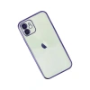 MARSİLYAN™- Apple İphone 12 Kılıf Razer Lensli Silikon - Mor