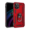 MARSİLYAN™- Apple İphone 12 Mini Kılıf Sofya Yüzüklü Silikon Kapak - Kırmızı