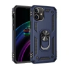 MARSİLYAN™- Apple İphone 12 Mini Kılıf Sofya Yüzüklü Silikon Kapak - Lacivert