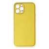 MARSİLYAN™- Apple İphone 12 Pro Kılıf Coco Deri Silikon Kapak - Sarı