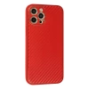 MARSİLYAN™- Apple İphone 12 Pro Kılıf Coco Karbon Silikon - Kırmızı