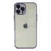 MARSİLYAN™- Apple İphone 12 Pro Kılıf Razer Lensli Silikon - Mor