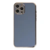 MARSİLYAN™- Apple İphone 12 Pro Kılıf Volet Silikon - Mavi