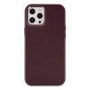 MARSİLYAN™- Apple İphone 12 Pro Max Kılıf Asya Deri Silikon - Mürdüm