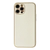 MARSİLYAN™- Apple İphone 12 Pro Max Kılıf Coco Karbon Silikon - Beyaz