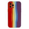 MARSİLYAN™- Apple İphone 12 Pro Max Kılıf Ebruli Lansman Silikon - Kırmızı-mor