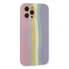 MARSİLYAN™- Apple İphone 12 Pro Max Kılıf Ebruli Lansman Silikon - Pembe-lila