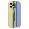 MARSİLYAN™- Apple İphone 12 Pro Max Kılıf Ebruli Lansman Silikon - Sarı-lila