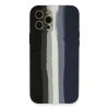 MARSİLYAN™- Apple İphone 12 Pro Max Kılıf Ebruli Lansman Silikon - Siyah-lacivert
