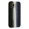 MARSİLYAN™- Apple İphone 12 Pro Max Kılıf Ebruli Lansman Silikon - Siyah-lacivert