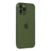 MARSİLYAN™- Apple İphone 12 Pro Max Kılıf Fly Lens Silikon - Yeşil