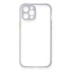 MARSİLYAN™- Apple İphone 12 Pro Max Kılıf Miami Şeffaf Silikon - Lila
