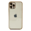 MARSİLYAN™- Apple İphone 12 Pro Max Kılıf Razer Lensli Silikon - Gold