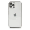 MARSİLYAN™- Apple İphone 12 Pro Max Kılıf Razer Lensli Silikon - Gümüş