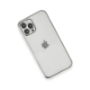 MARSİLYAN™- Apple İphone 12 Pro Max Kılıf Razer Lensli Silikon - Gümüş