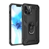 MARSİLYAN™- Apple İphone 12 Pro Max Kılıf Sofya Yüzüklü Silikon Kapak - Siyah