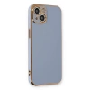 MARSİLYAN™- Apple İphone 13 Kılıf Volet Silikon - Mavi